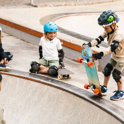 attività dello skateboard svolta ai centri estivi a creazzo 2024 organizzati dal circolo tennis creazzo di vicenza